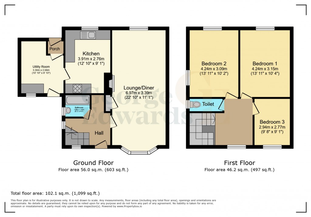 Floorplans For Wilkes Avenue, Measham, DE12 7LR.