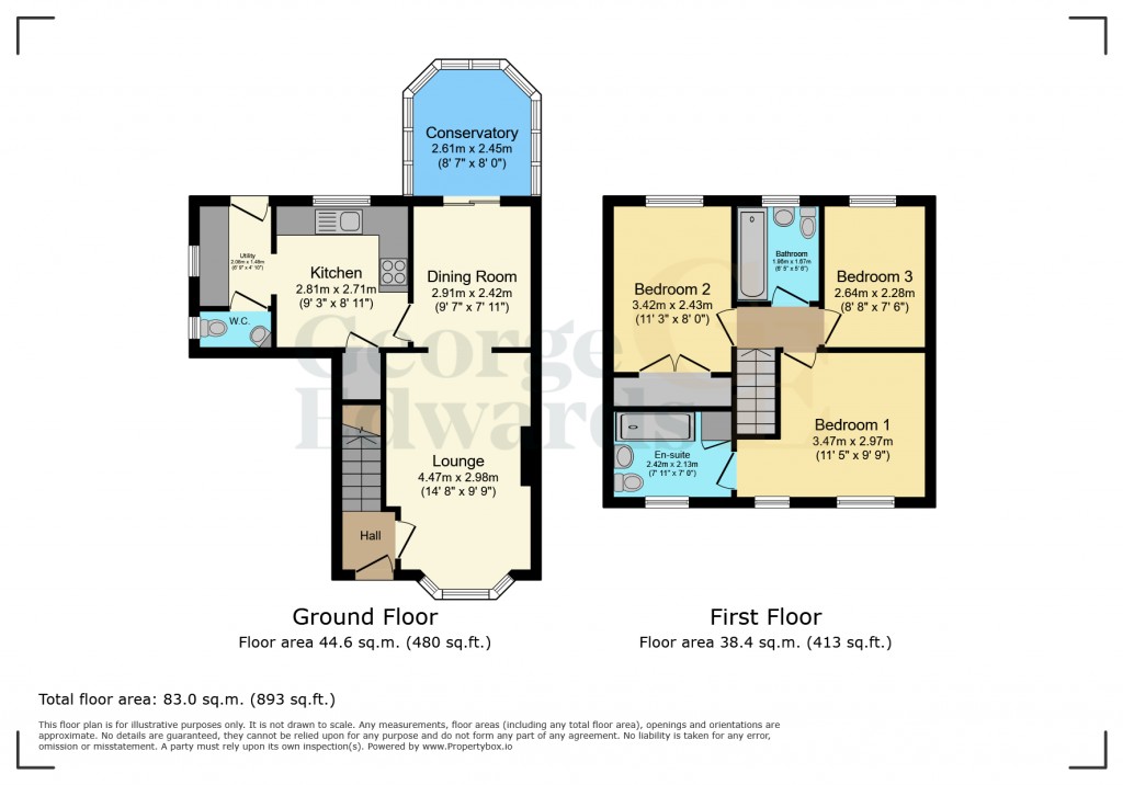Floorplans For Oak Close Measham DE12 7JY