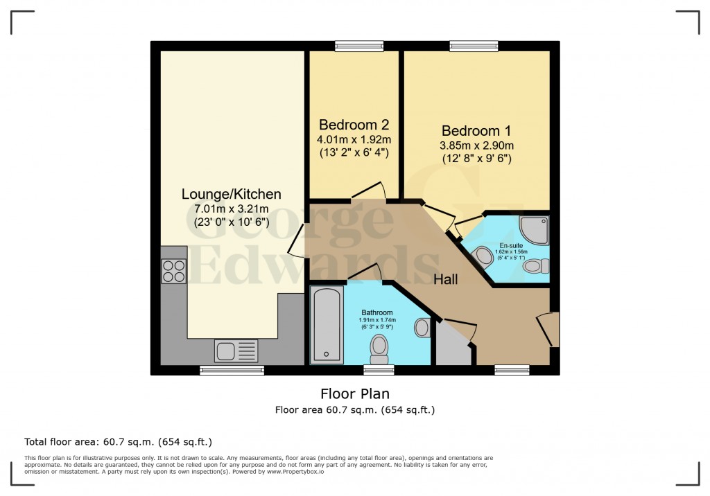Floorplans For Apartment in Wallis House Box Close Woodville DE11 7GS
