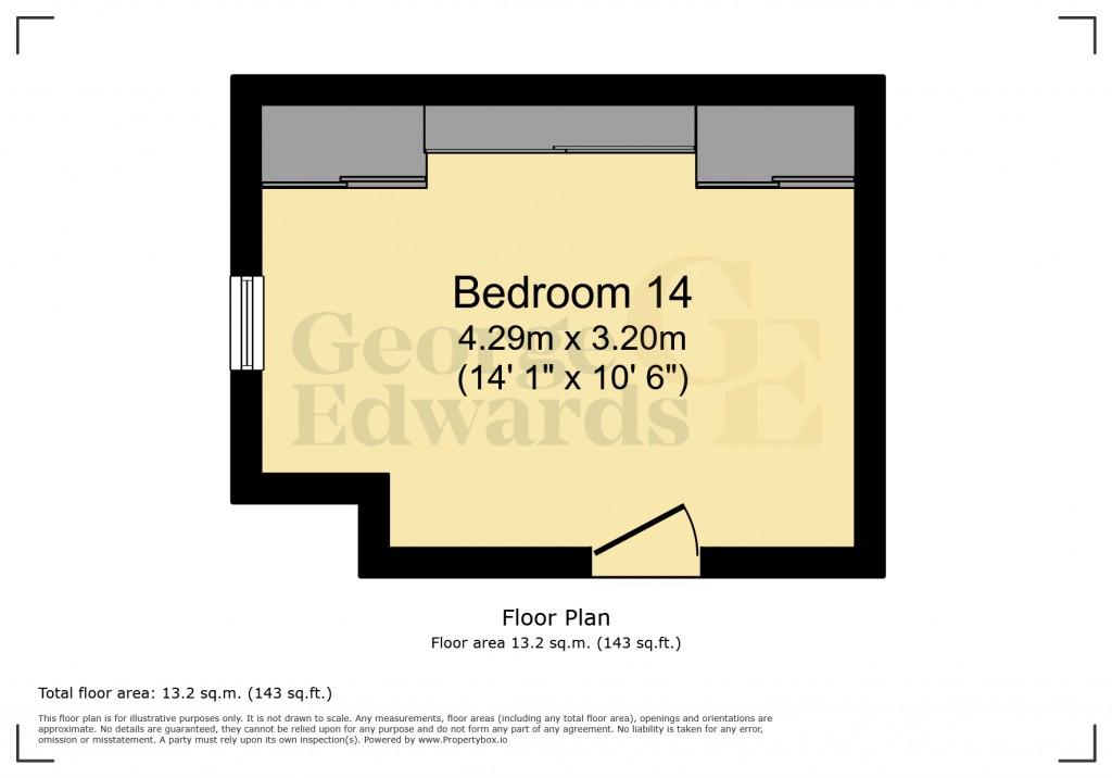 Floorplans For Room in Nelson House, 3 Goat Street, Haverfordwest, SA61 1PX.
